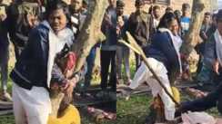 मौलवी साहब माशूका संग आपत्तिजनक हालत में धराये पंचायत ने पेड़ से बांधकर जमकर की पिटाई