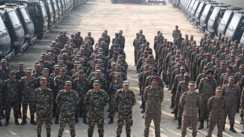 Indian Army handed over 50 military vehicles to the Nepal Army