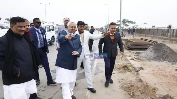 Nitish Kumar inspected  J.P. Gangapath