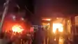 Massive Fire Engulfs Cloth Shop Spreads Across Nawada Market