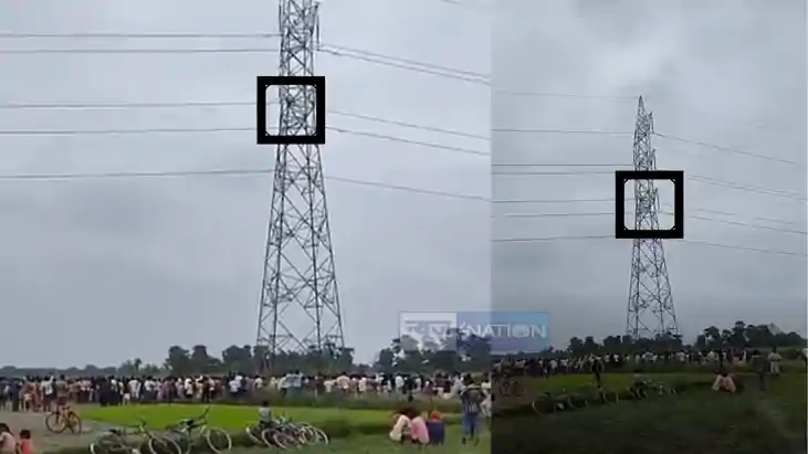 Muzaffarpur Drama Woman Climbs Power