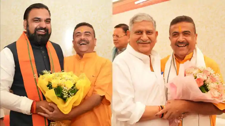 Samrat Choudhary-lalan singh met Suvendu Adhikari