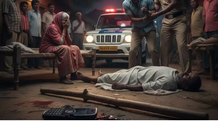 मोबाइल पर गाना सुनने से मना करने पर, भतीजे ने चाचा को पीट-पी