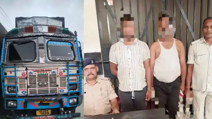 अवैध खनन और परिवहन पर पुलिस का बड़ा हथौड़ा: 4 ट्रक और 2 ट्रै