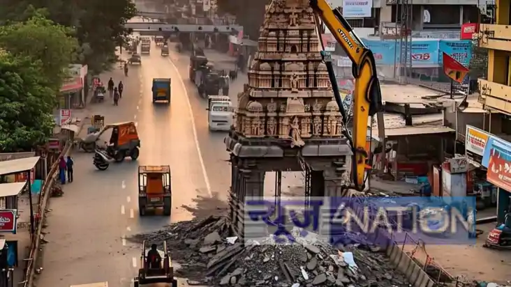 Ujjain temple demolition: उज्जैन में फोरलेन निर्माण के दौरान