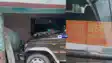 Pickup boarded with iocl boards wreaks havoc
