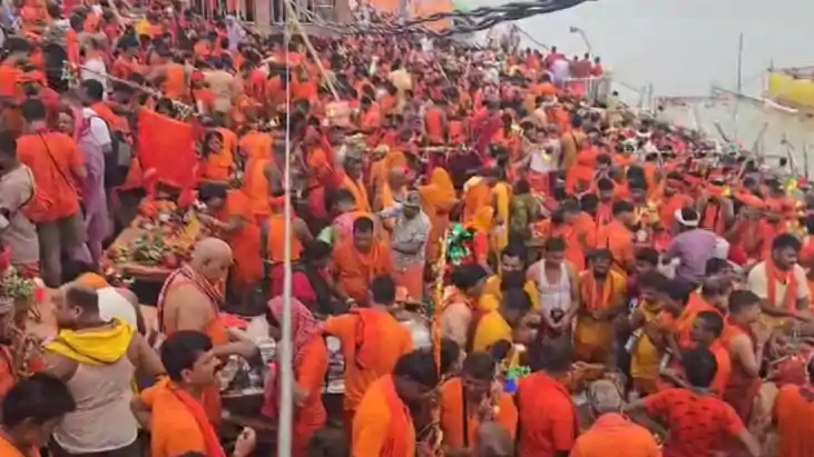 Sawan 2nd Monday Massive Devotee Rush at Ajgaibinath Dham