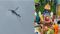Flowers Showered From Helicopter at Muzaffarpur Baba Garibnath Temple