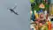 Flowers Showered From Helicopter at Muzaffarpur Baba Garibnath Temple