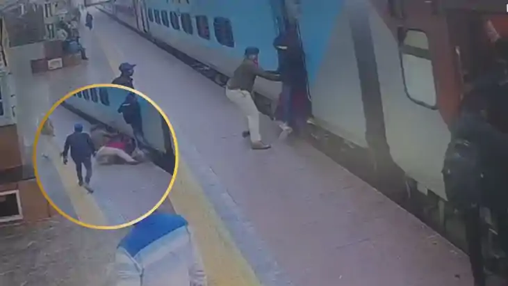 RPF Officer Turns Saviour Woman Pulled 