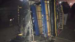 Speeding Auto Hits Parked Hyva on NH 31