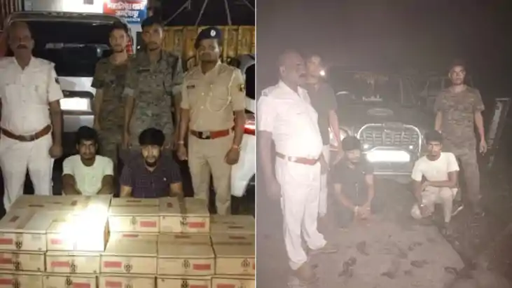 भोजपुर में मद्यनिषेध विभाग की बड़ी कार्रवाई: स्कॉर्पियो से 3