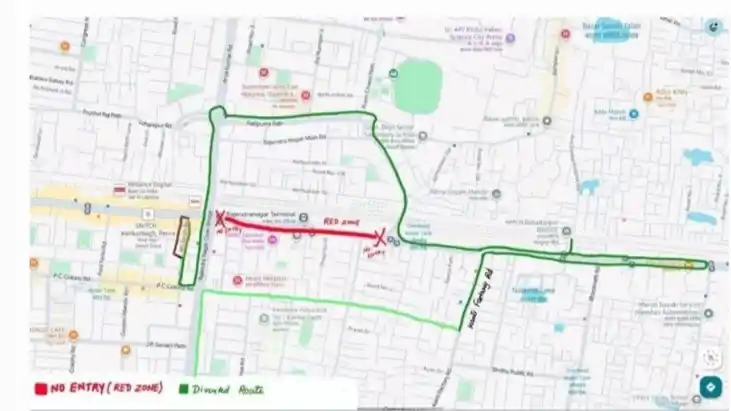 Rajendra Nagar Road Collapse Take Alternate Routes to Avoid 