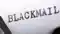  Black game of blackmailing  
