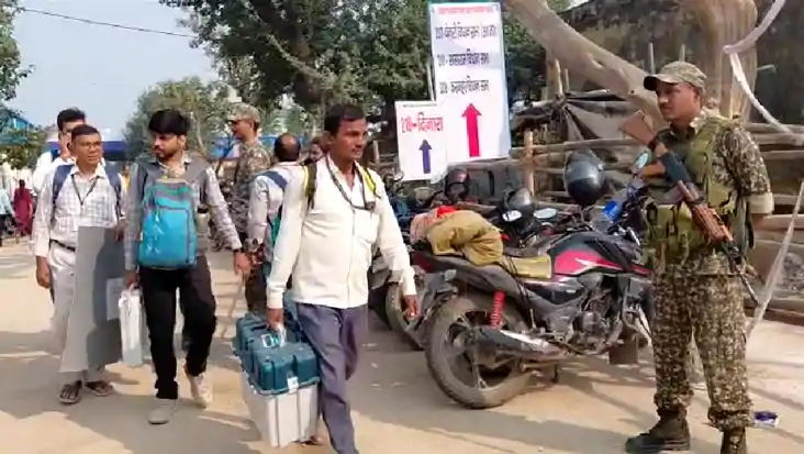 Bihar Election 2025 - रोहतास में मतदान की तैयारी पूरी, EVM क