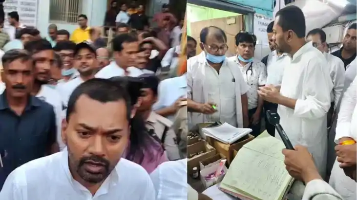 हाजीपुर सदर अस्पताल पर स्वास्थ्य मंत्री का छापा, बिना जांच म