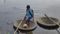 Flood Forces Two Brothers to Use Trough as Boat for School