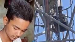 Siwan Man climbs mobile tower 