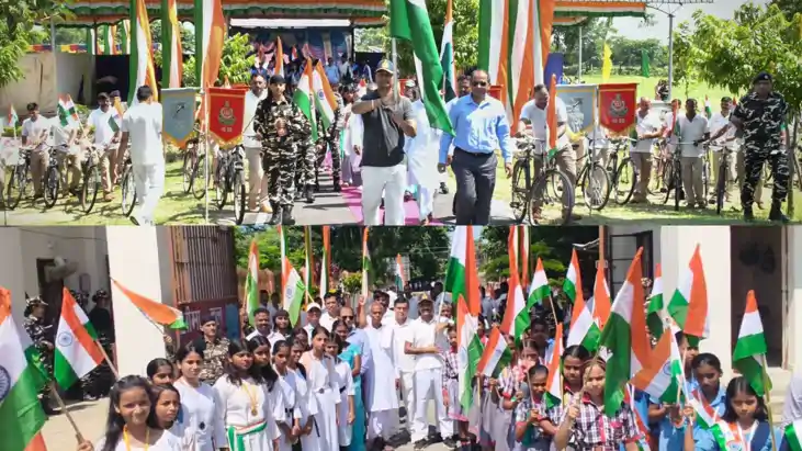 एसएसबी 45वीं वाहिनी ने निकाली 'हर घर तिरंगा' साइकिल रैली, दे
