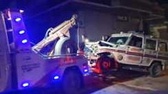  High speed car hits police van woman SHO dies