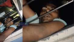 Khagaria Mobile thief hung from the window of a moving train for 9 km