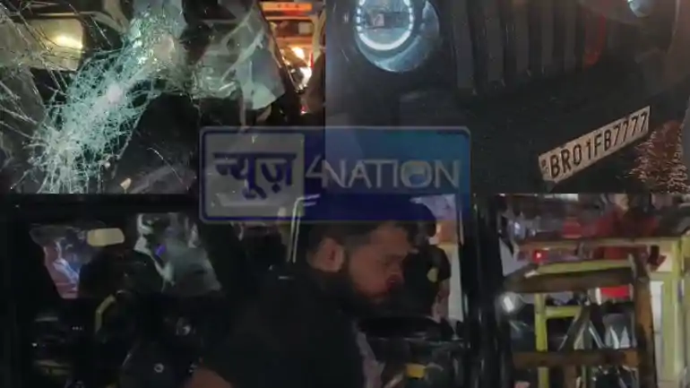 patna thar driver drunk attack on police jaganpura bypass
