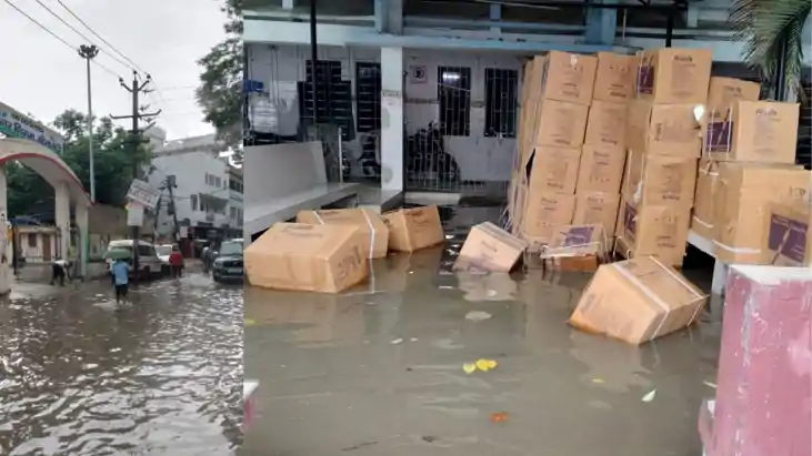 आधे घंटे की बारिश में डूबा सीतामढ़ी शहर : अपने कार्यालय तक क