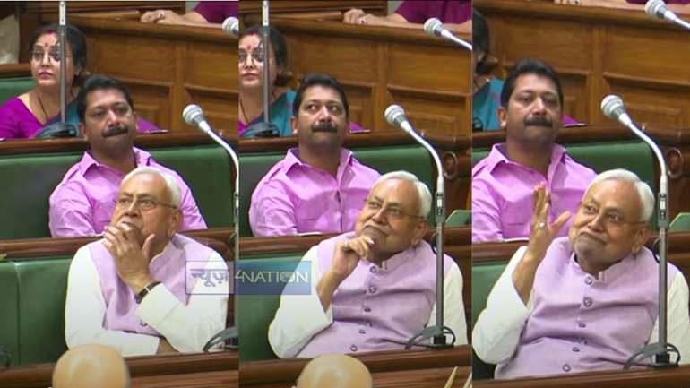  CM Nitish  gestures in   assembly