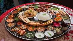 veg and non veg thali