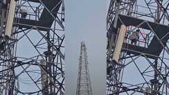 Wife Left for Mayka Man Climbs Tower in Motihari Drama