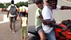 Dangerous Highway Stunt With Children on Bike Police Launch Probe