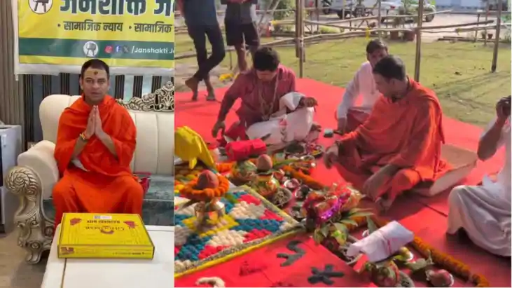पूर्व मंत्री तेज प्रताप अपने आवास पर कर रहे शारदीय नवरात्र प