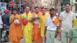 शारदीय नवरात्र के पहले दिन निकली भव्य कलश यात्रा: 44 पूजा पंडालों से पहुंचे श्रद्धालु, सूर्य मंदिर घाट पर गूंजे माता के जयकारे