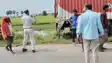 बाढ़ में भीषण सड़क हादसा: ओवरटेक के दौरान बस ने कंटेनर में मारी टक्कर, बाइक सवार दंपति गंभीर रूप से घायल