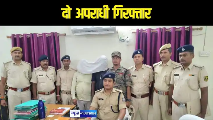 औरंगाबाद में दो अलग-अलग जगहों से दो अपराधी गिरफ्तार, पिस्टल-