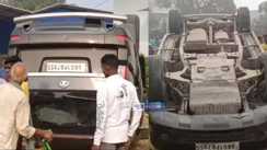 Scorpio lost control and overturned in Mokama