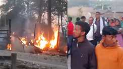 Fire After Twin Cylinder Explosions One Burned