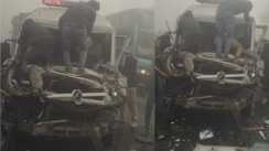  Dense Fog Turns Deadly on NH 57 Multiple Vehicles Crash