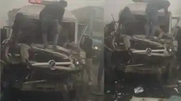  Dense Fog Turns Deadly on NH 57 Multiple Vehicles Crash