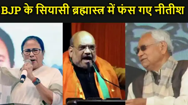 BJP के सियासी ब्रह्मास्त्र में फंस गए नीतीश कुमार, न हीं उगल