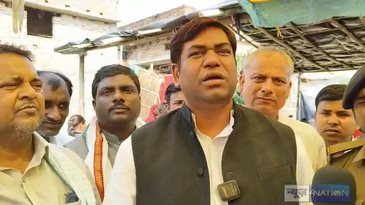 BIHAR NEWS - अगलगी के शिकार पीड़ित परिजनों का दर्द बांटने पह