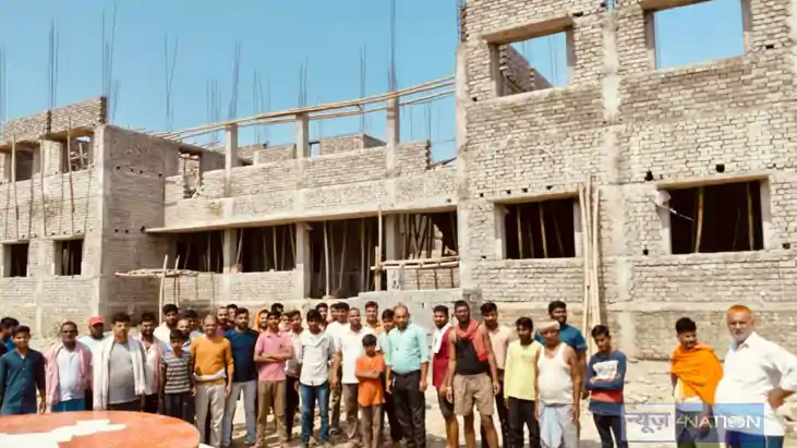 BIHAR SCHOOL NEWS - हाईस्कूल के नए भवन में हो रहे घटिया निर्