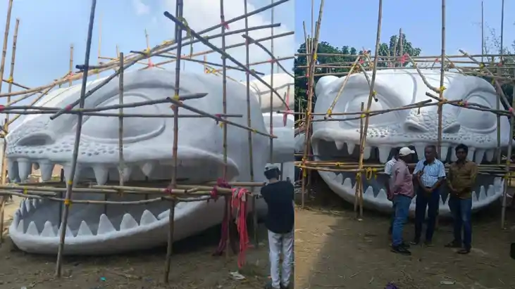 Saran Durga Puja Baniapur Manopali Dragon Pandal