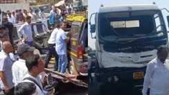 भीषण सड़क हादसा: वैन और सीमेंट मिक्सर की जोरदार टक्कर, 11 लोगों की दर्दनाक मौत