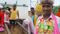Ganga groom floating in flood wedding procession 
