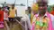 Ganga groom floating in flood wedding procession 