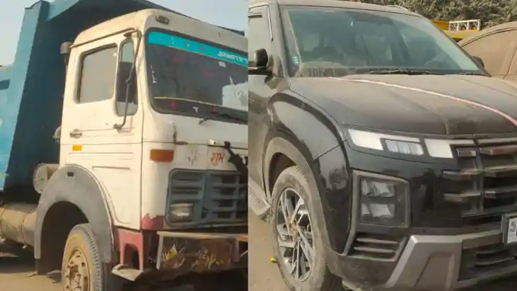 पुनपुन नदी किनारे अवैध खनन का भंडाफोड़, लग्जरी कार से मॉनिटर