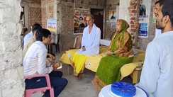 DM SP Visit Bharat Tiwari Home