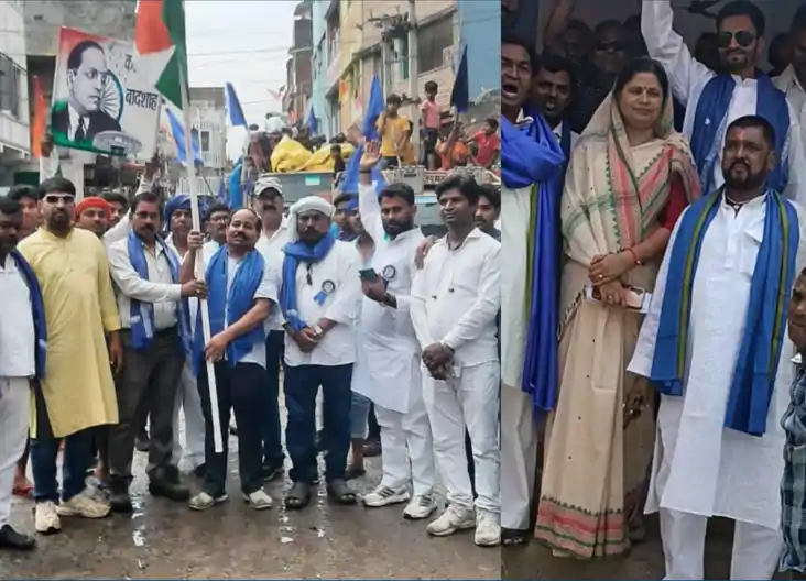 Ambedkar jayanti - बाबा साहब की जयंती पर निकली भव्य झांकियां