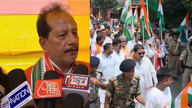 गोपालगंज मे निकली भव्य तिरंगा यात्रा में शामिल हुए प्रभारी म